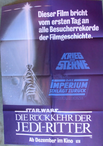 Teaser Plakat Die Rückkehr der Jedi-Ritter Original  1983