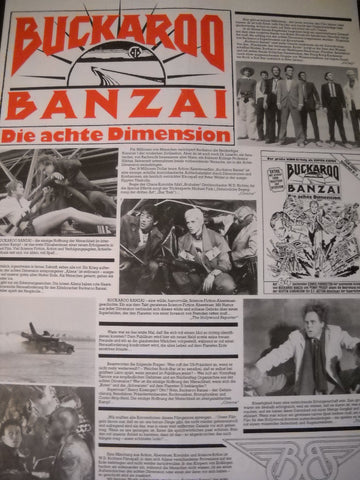Buckaroo Banzai - Die achte Dimension Text Plakat A1