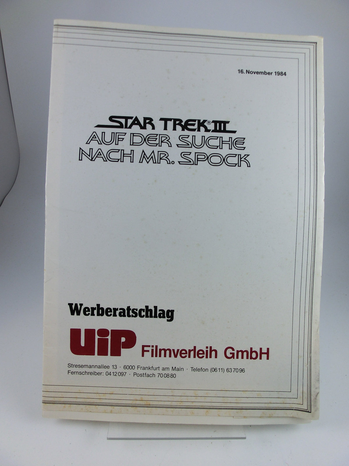 Star Trek III A.d.Suche n. Mr. Spock Werberatschlag