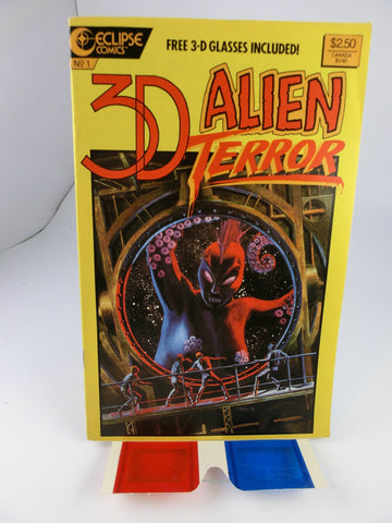 3D Alien Terror, Ecipse Comics Nr. 1 , 1986 - mit Brille!
