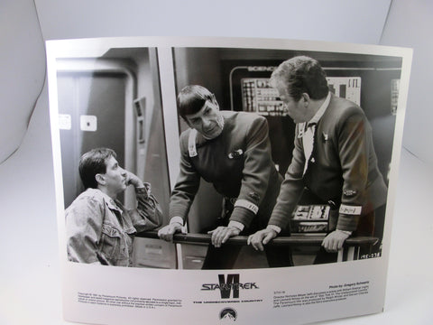 Star Trek VI Undisc. Country Pressefoto Spock/Kirk/Nich. Meyer 26x21cm