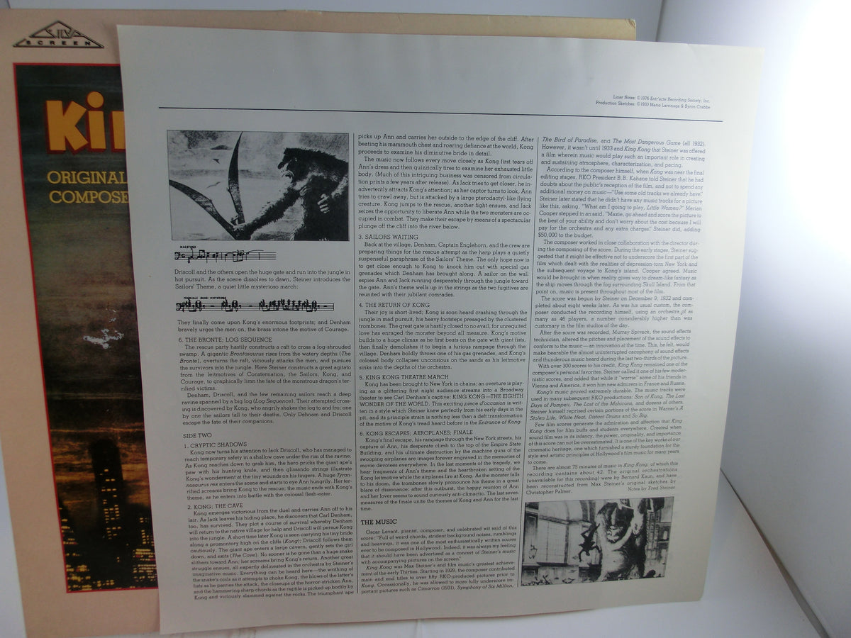 King Kong OMPScore Max Steiner - Vinyl LP mit Beiblatt!