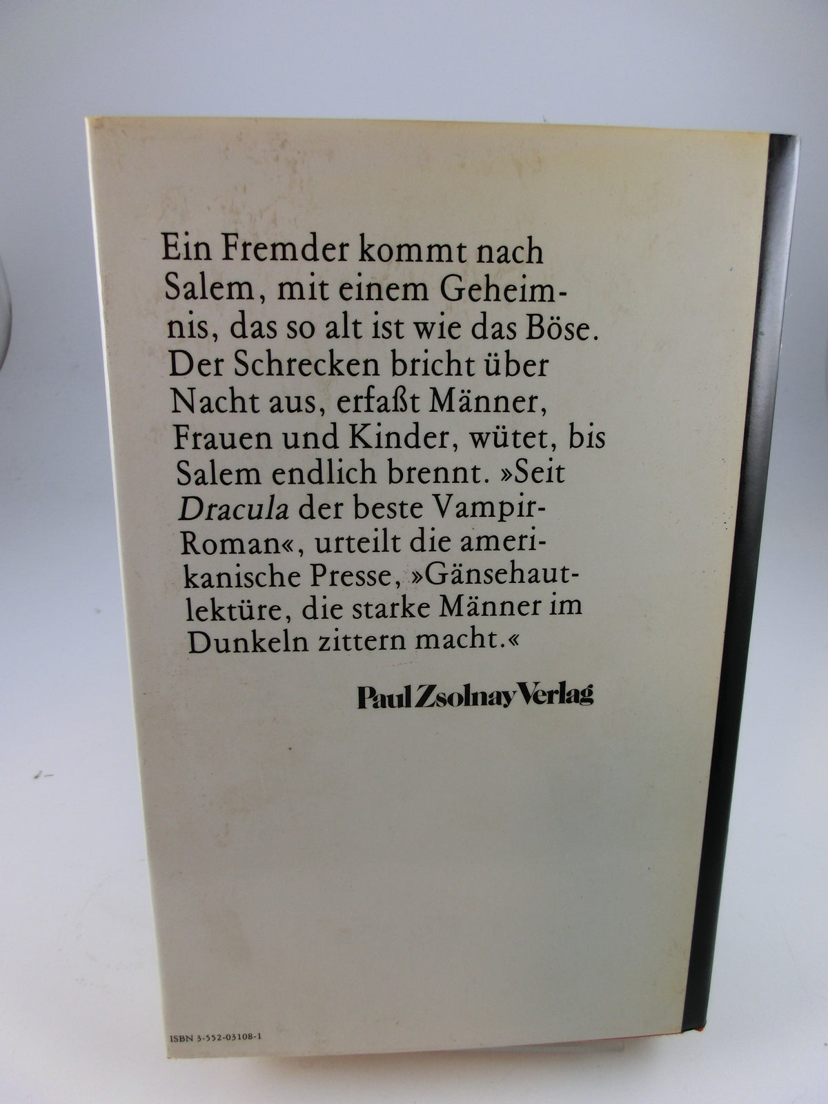 Brennen muß Salem - Stephen King / Zsolnay 1979, Hardcover mit SU