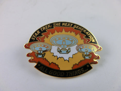 Star Trek TNG "All Good Things" Anstecker / Pin vintage