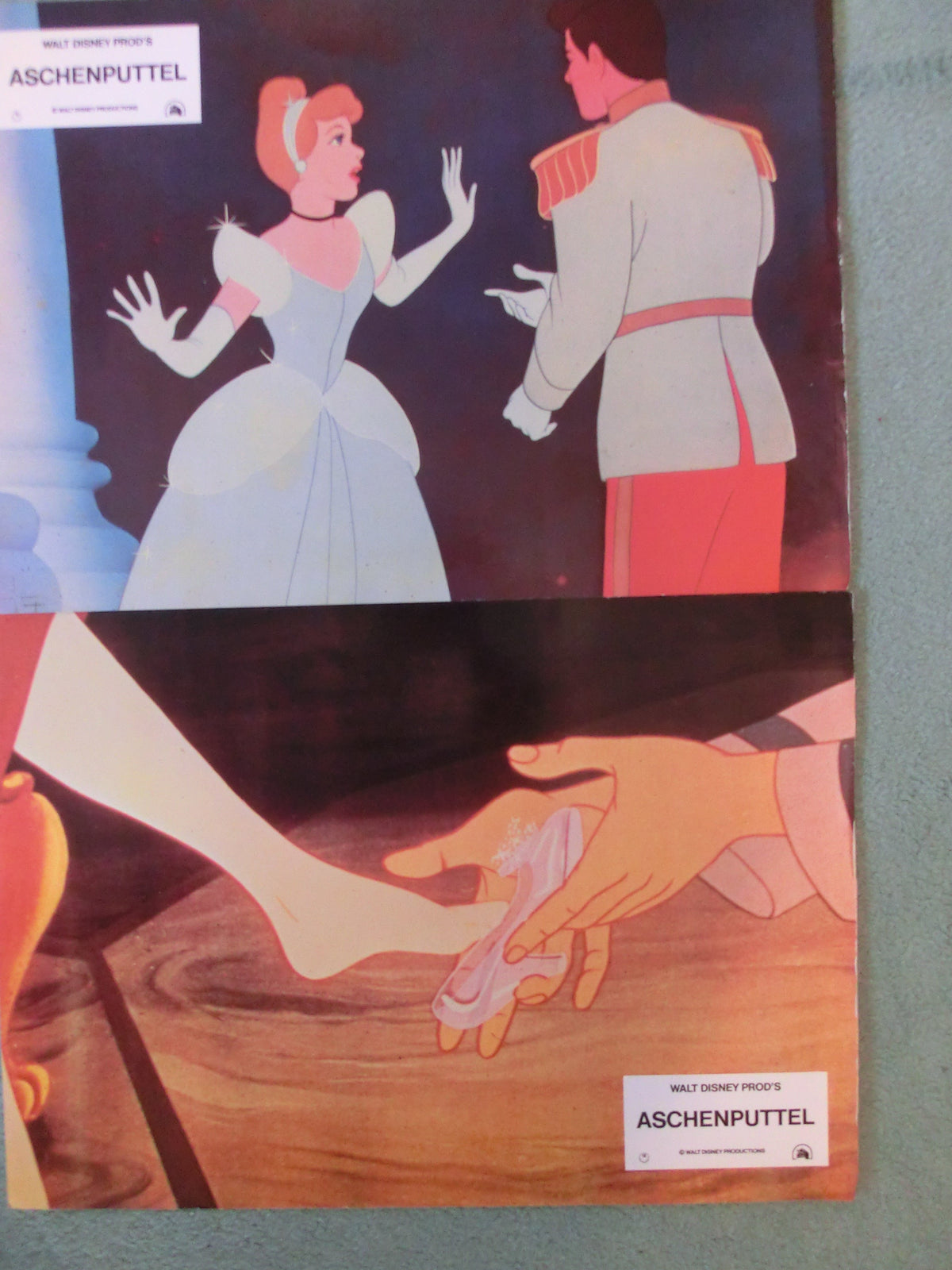 Disney Aschenputtel Aushangfotos Lobby Cards 2 Fotos