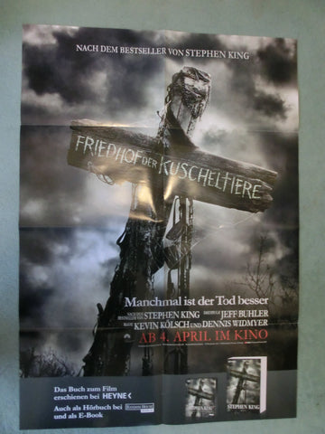 Friedhof der Kuscheltiere Teaser Plakat A1 + Werbung für das Buch