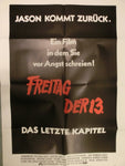 Freitag der 13. - Das Letzte Kapitel Teaser - Plakat A1