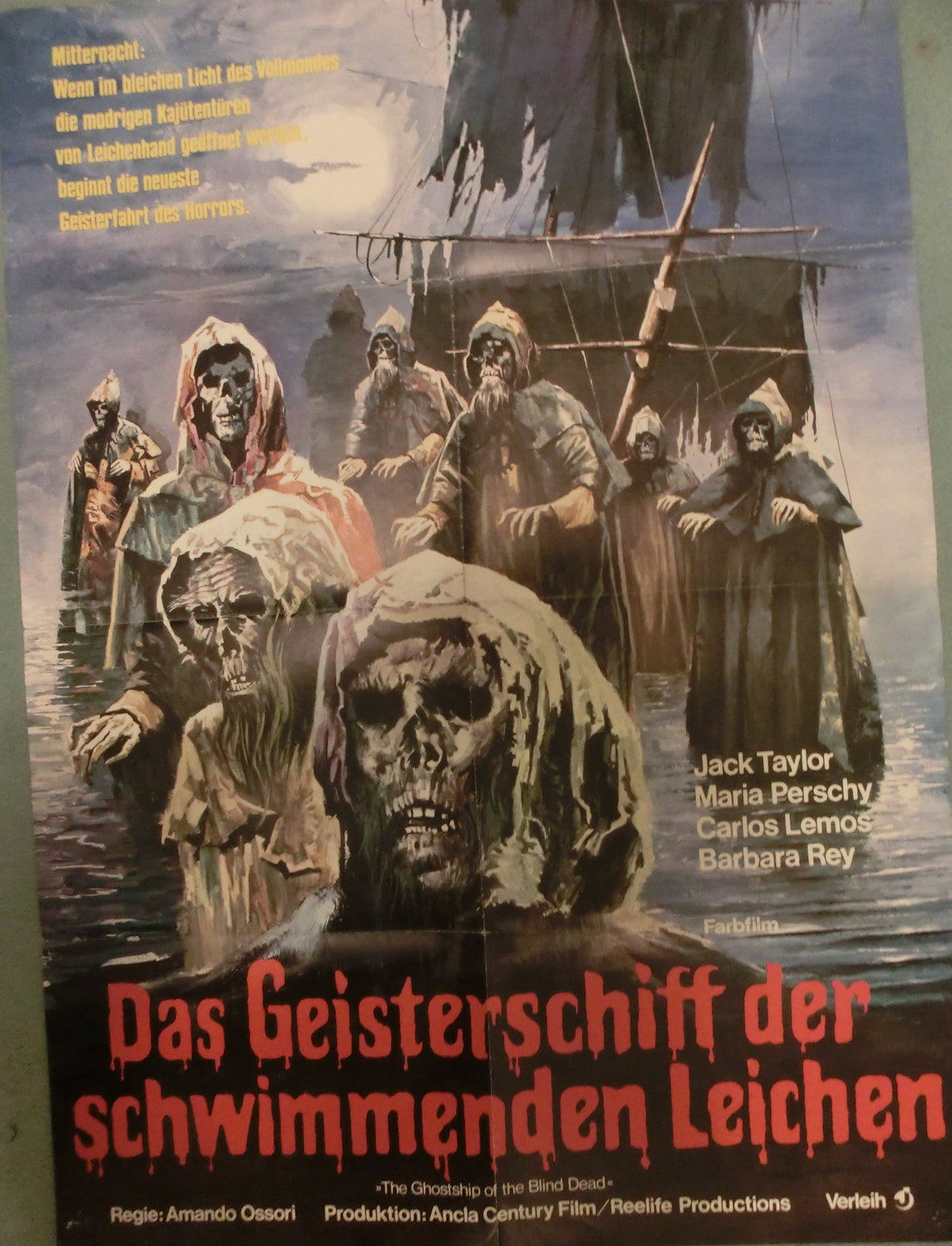 Das Geisterschiff der schwimmenden Leichen Plakat A1 gerollt!