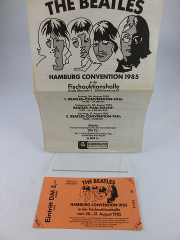 The Beatles  Hamburger Convention 1985 , Programm und Eintrittskarte