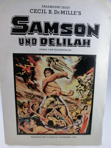 Samson und Delilhat goßes Presseheft zur WA, 8 Seiten, 33 x 24 cm