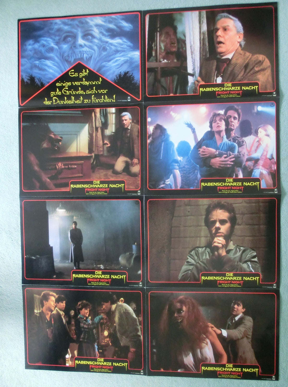 Die Rabenschwarze Nacht  Fright Night 16 Aushangfotos Lobby Card