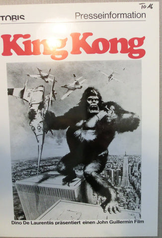 King Kong - Laurentiis Presseheft 30 x 21 cm mit Fotos, 40 Seiten!