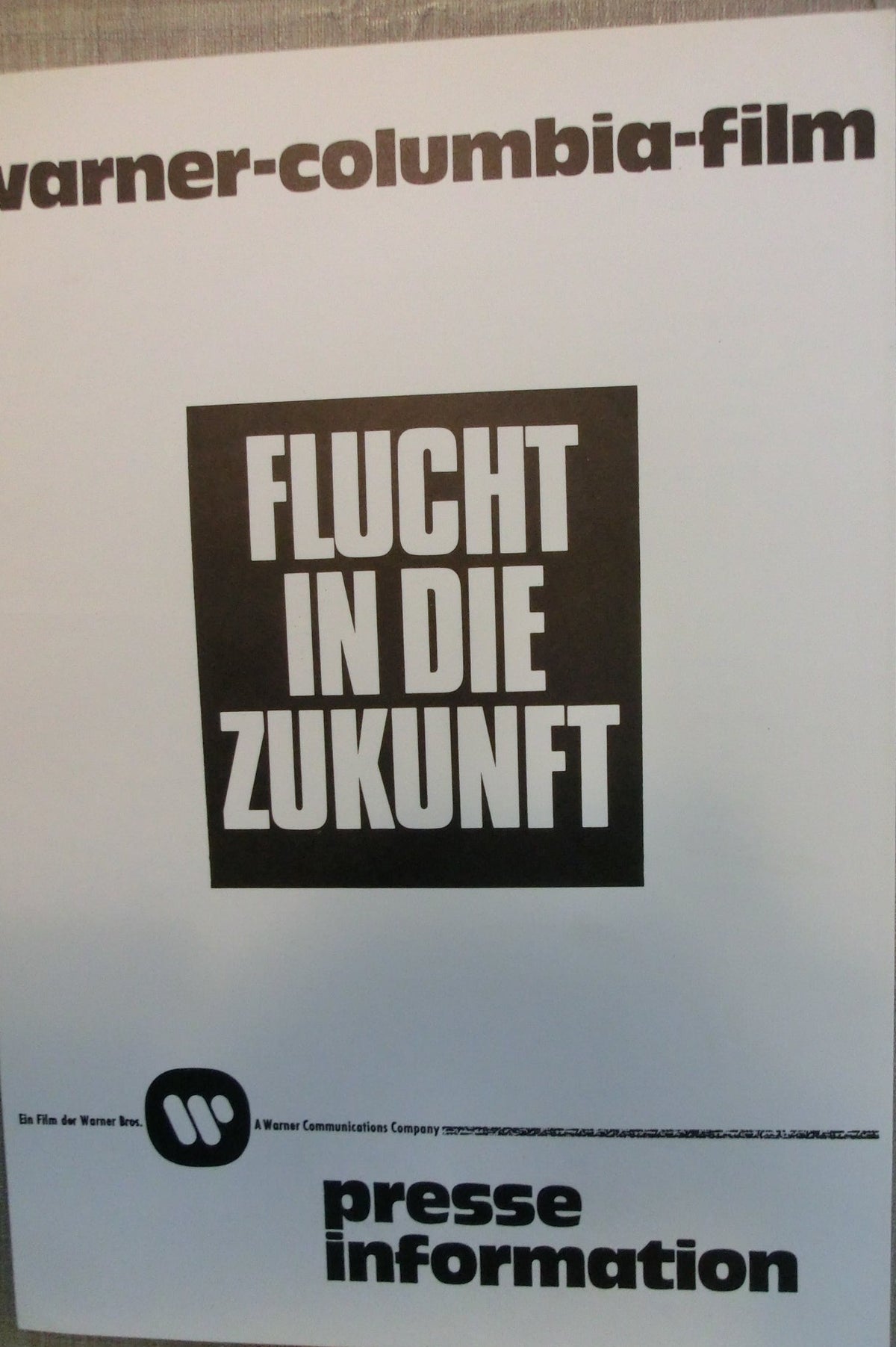 Flucht in die Zukunft Presseheft