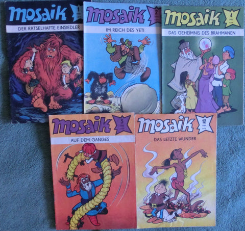 Mosaik DDR Comic Jahrgang 1986  1,2,4,5,7,12