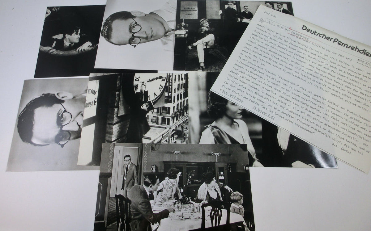 Harold Lloyd 7 Pressefotos zur ZDF - Reihe 1980
