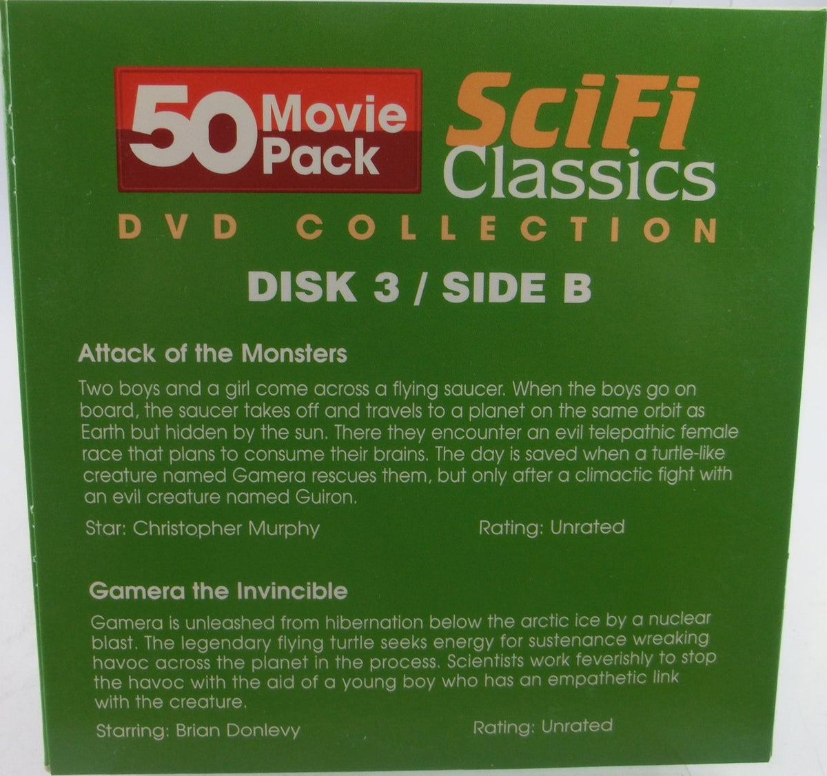 SciFi-Classics DVD Collection Disk 3   4 Filme  ( NTSC-Format )