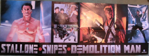 Demolition Man - seltenes 116 x 40 cm Langplakat ( Stallone , Snipes )