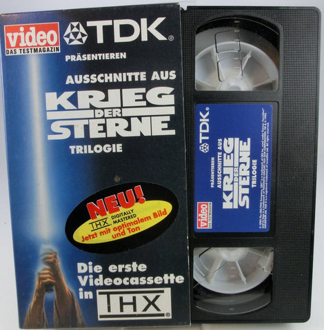 Krieg der Sterne THX Trilogie VHS Tape mit Ausschnitten der Trilogie
