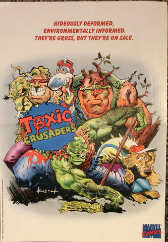 Toxic Crusaders Comic Shop Promo Poster 40 x 28 cm