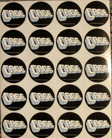 Cage Comic Promo Sticker Blatt ( 20 Sticker)