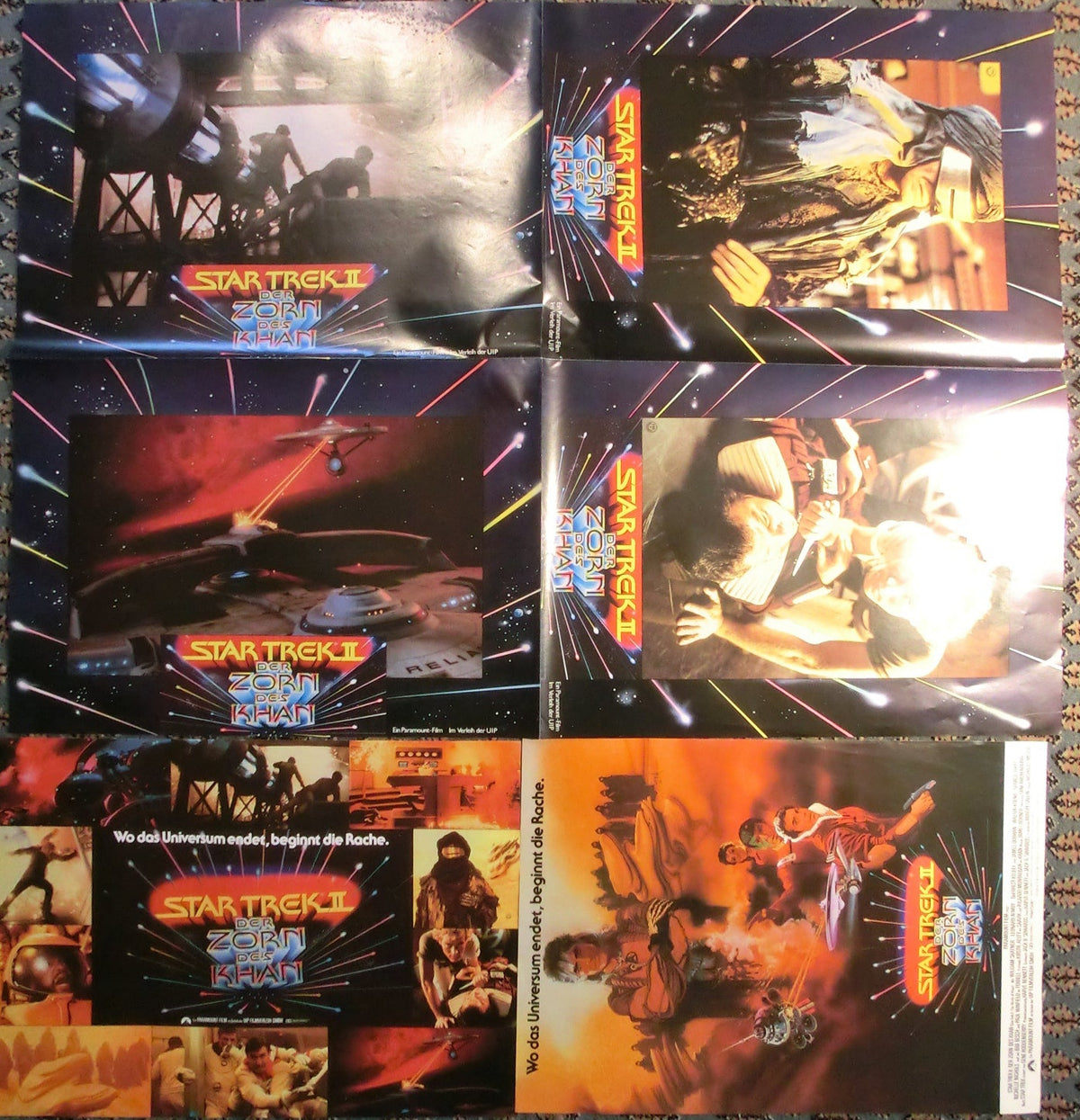 Star Trek II Der Zorn des Khan 5 große, 42 x 30 cm  Aushangfotos