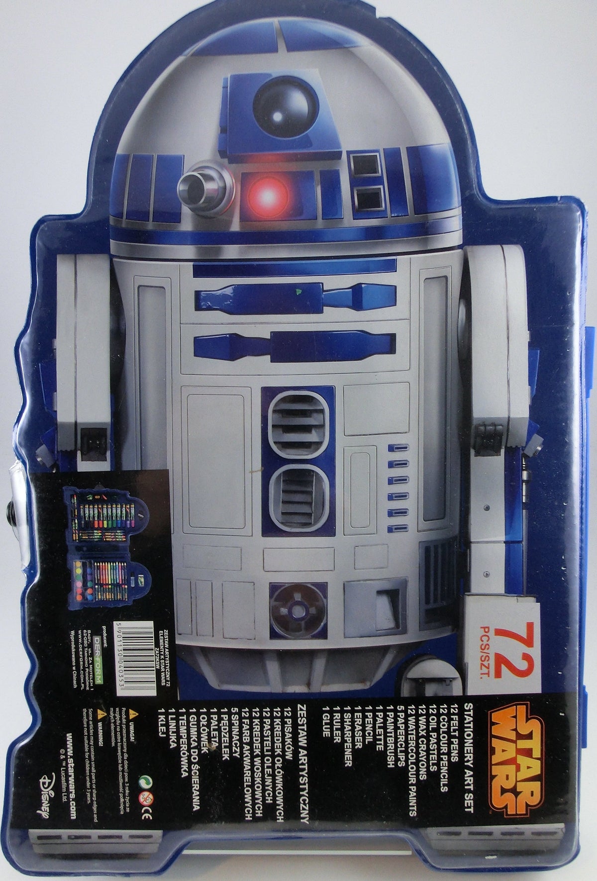 Star Wars  R2-D2 Malkasten 72-teiliges Tusch- und Farbstiftset