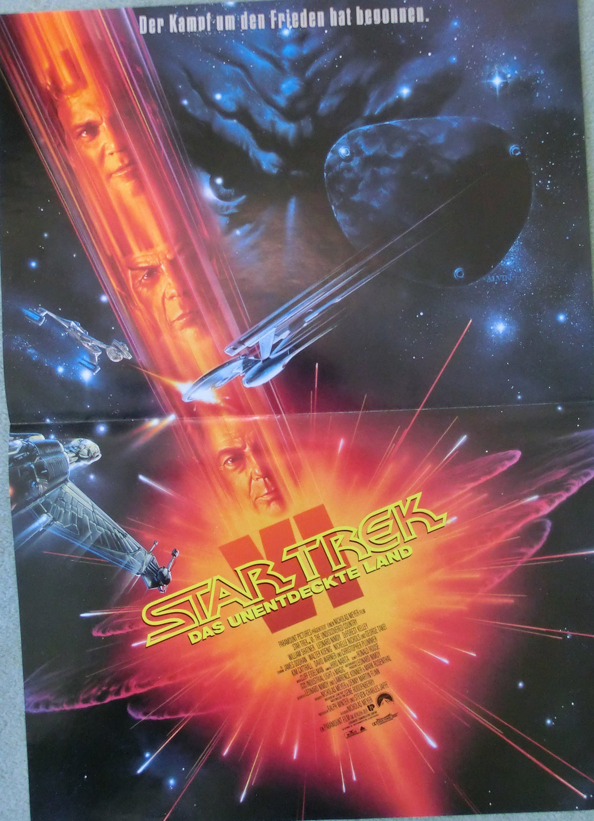 Star Trek VI Das Unentdeckte Land kleines Plakat 44 x 30 cm