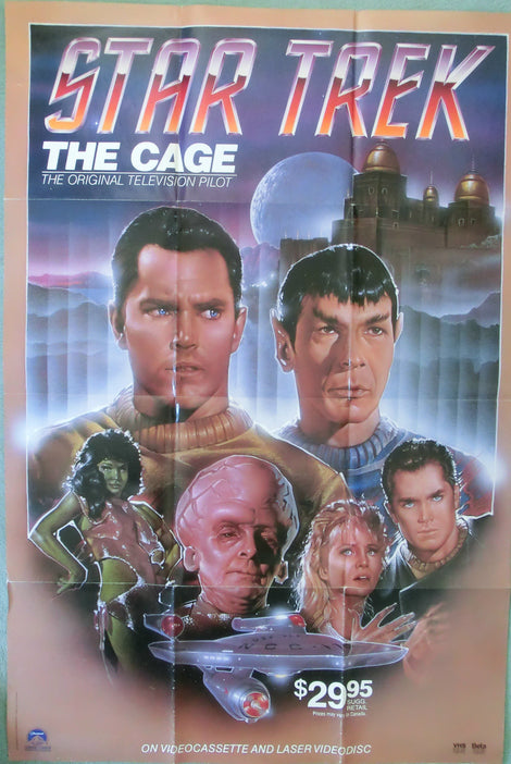 Star Trek The Cage  U.S.A VHS Promo - Poster, 1988