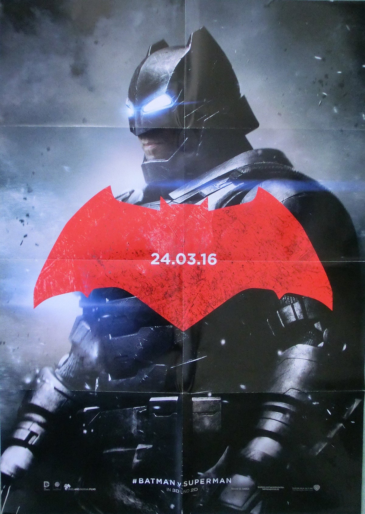 Batman vs. Superman Motiv Batman Teaser -Doppelseitiges Plakat A1