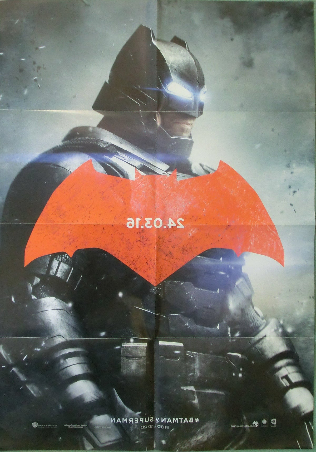Batman vs. Superman Motiv Batman Teaser -Doppelseitiges Plakat A1