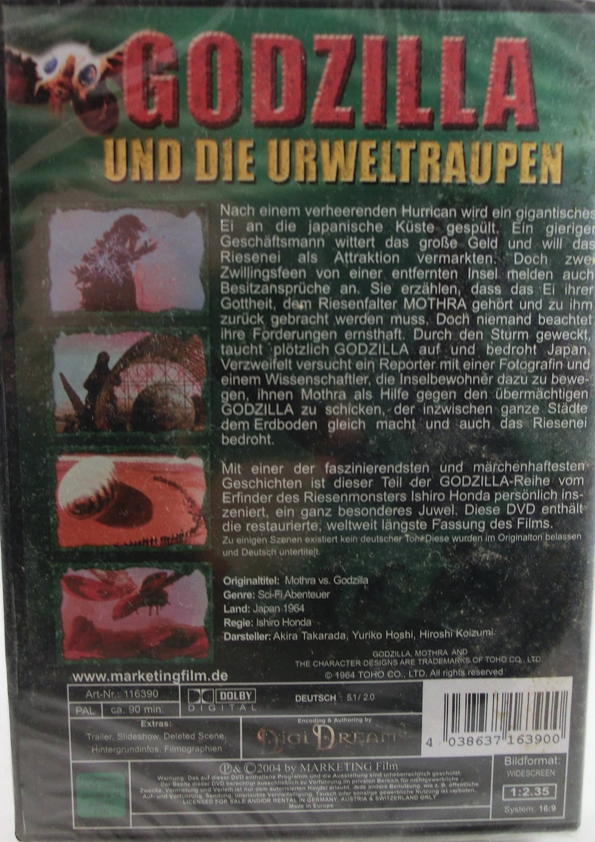 Godzilla und die Urweltraupen DVD, verschweisst!