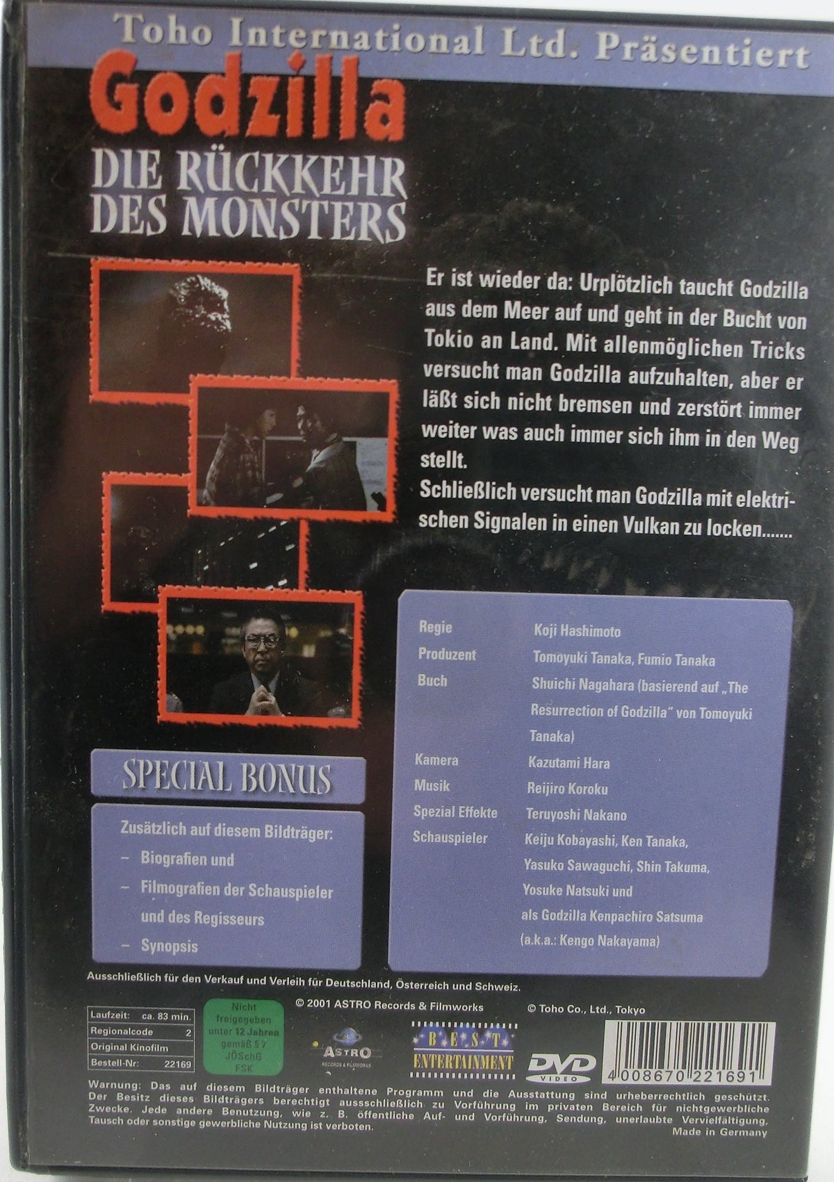 Godzilla Die Rückkehr des Monsters DVD