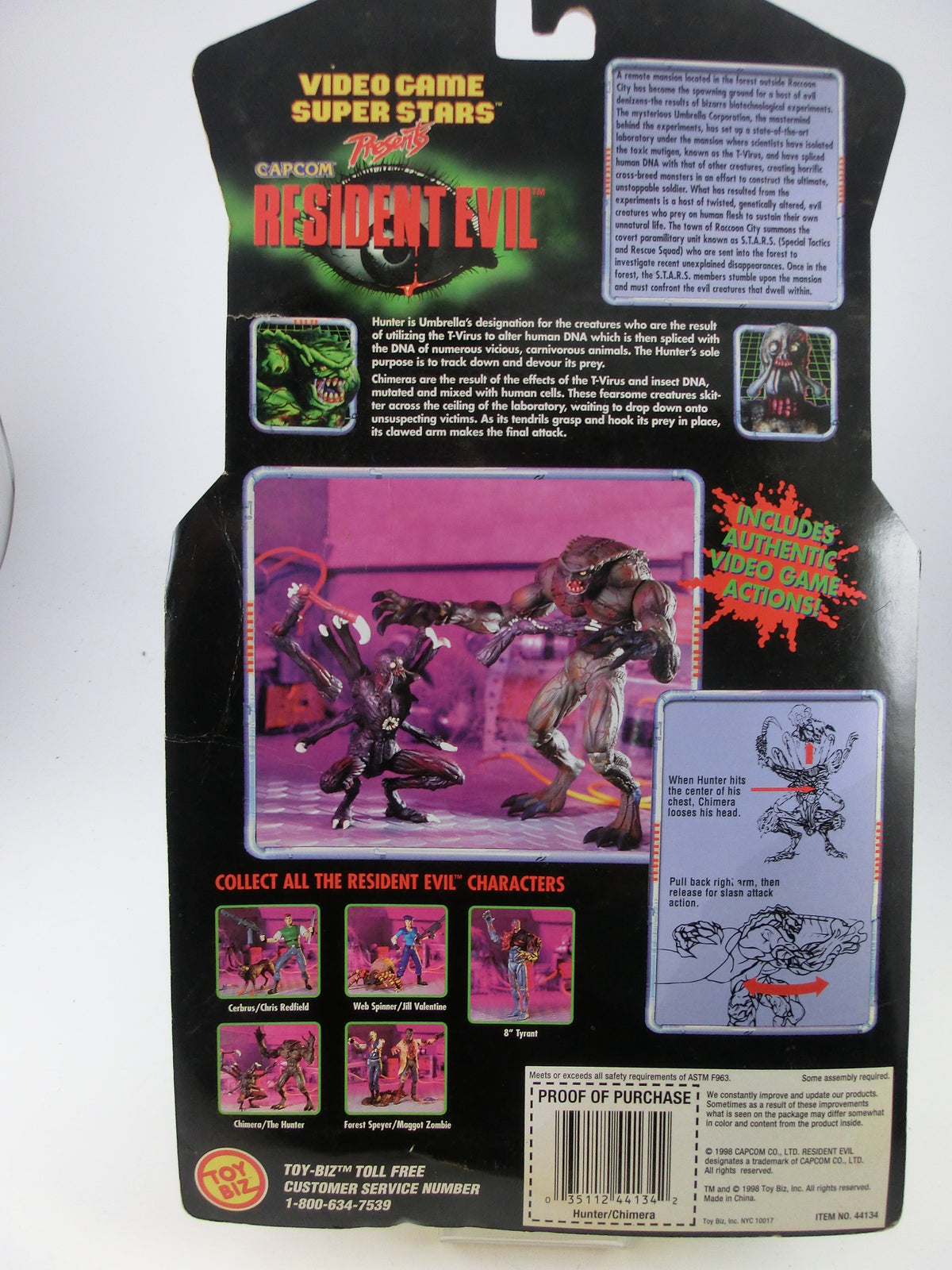 Resident Evil Hunter + Chmera Action Figur, Toy Biz 1998