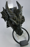 Drachenkopf Türklopfer 22 x 15 cm , Kunststein