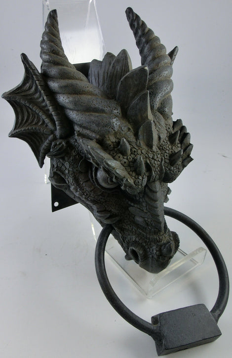 Drachenkopf Türklopfer 22 x 15 cm , Kunststein