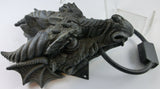 Drachenkopf Türklopfer 22 x 15 cm , Kunststein