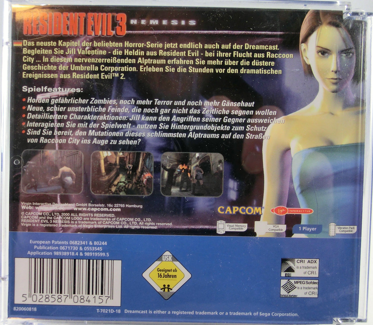 Resident Evil 3 - Nemesis CD-ROM (Dreamcast)