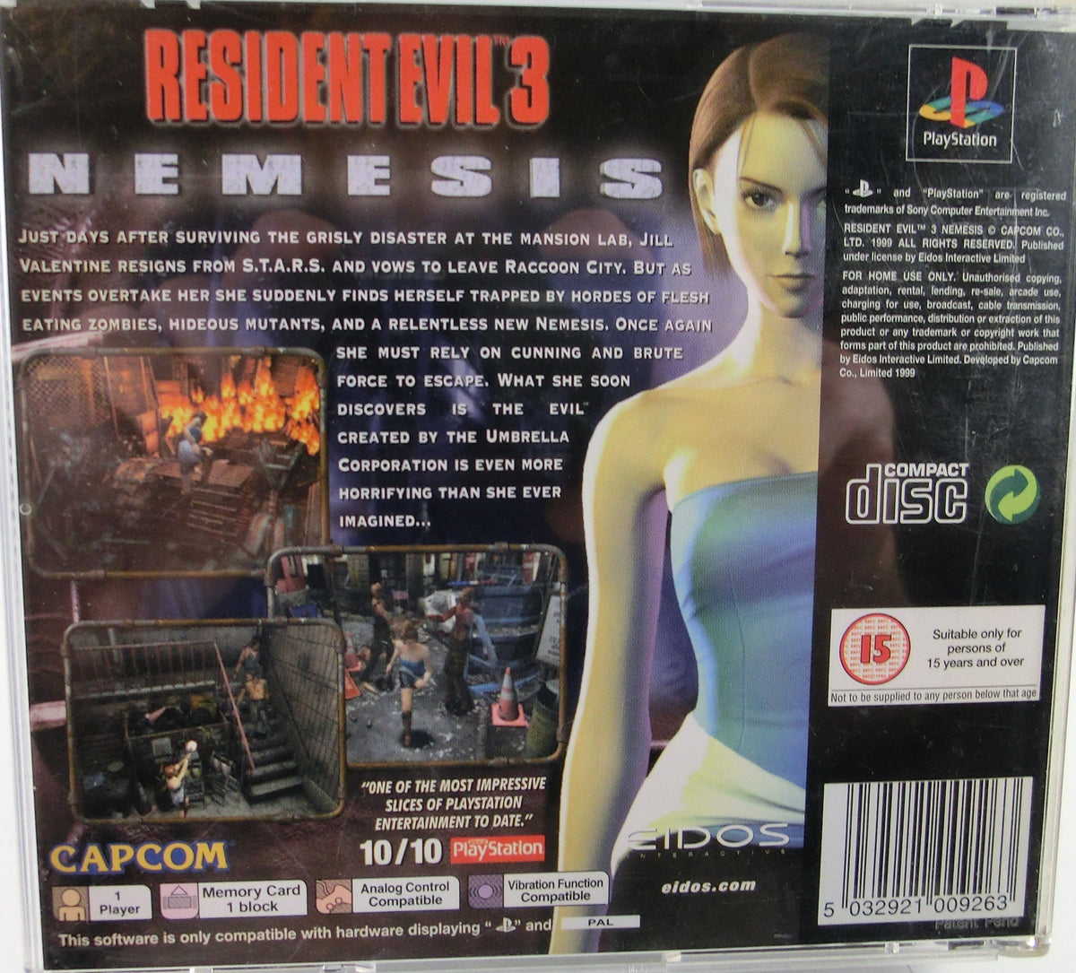 Resident Evil 3 - Nemesis Playstation (Capcom)