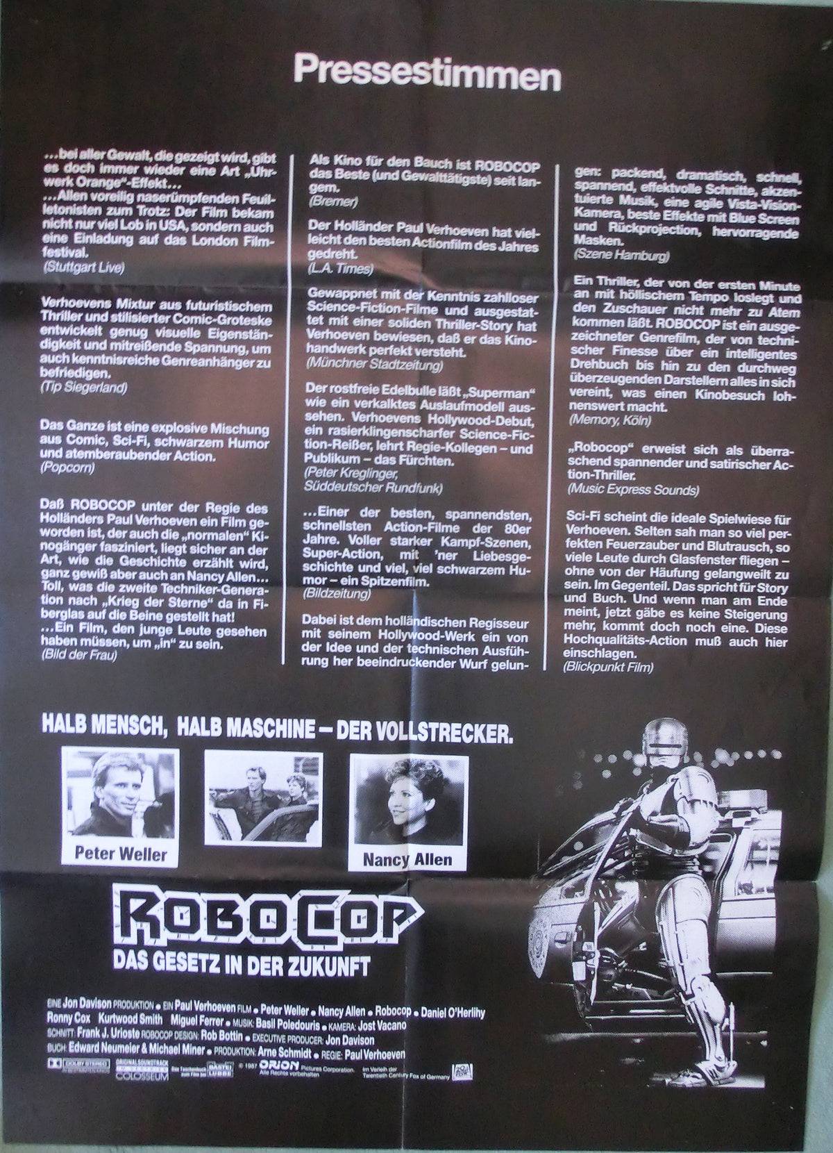 Robocop Text-Plakat A1