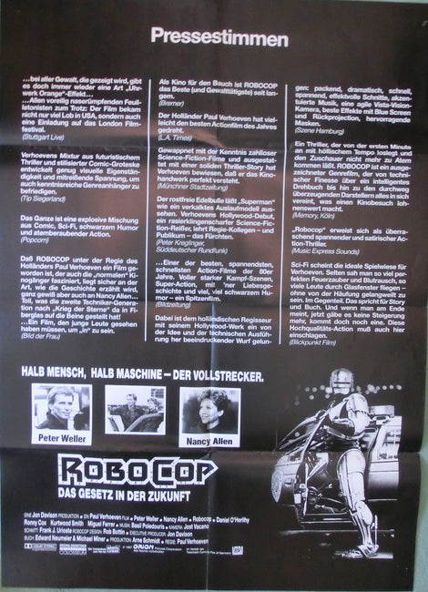 Robocop Text-Plakat A1