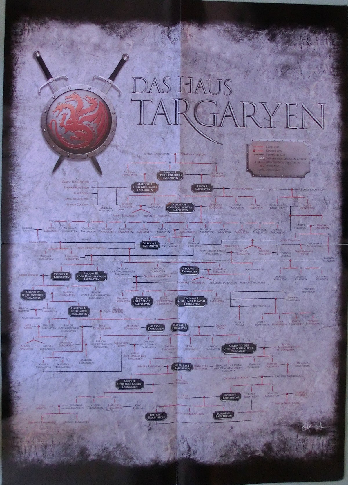Das Lied v. Eis u. Feuer - Game of Thrones Feuer und Blut-Werbeposter