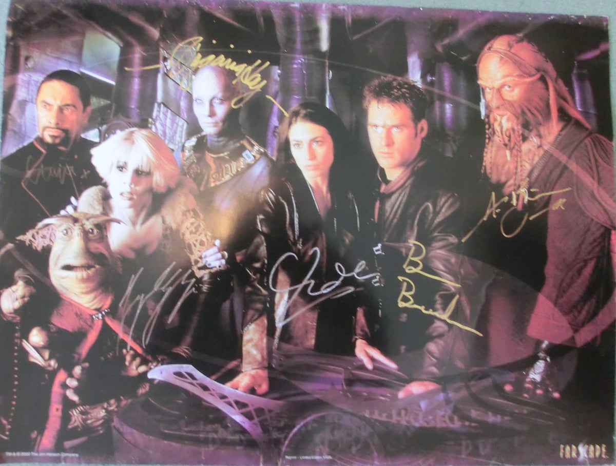 Farscape Crew-Foto mit Autogramm-Druck