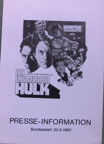 Der unglaubliche Hulk Presseheft