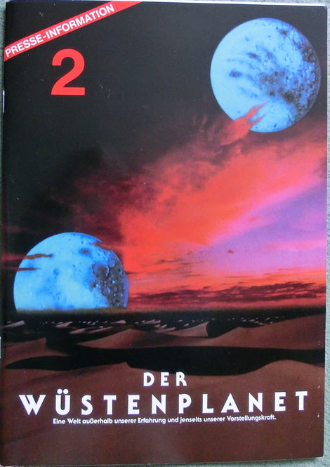 Der Wüstenplanet  Presseheft Nr. 2 mit Anschreiben der Presseabt.