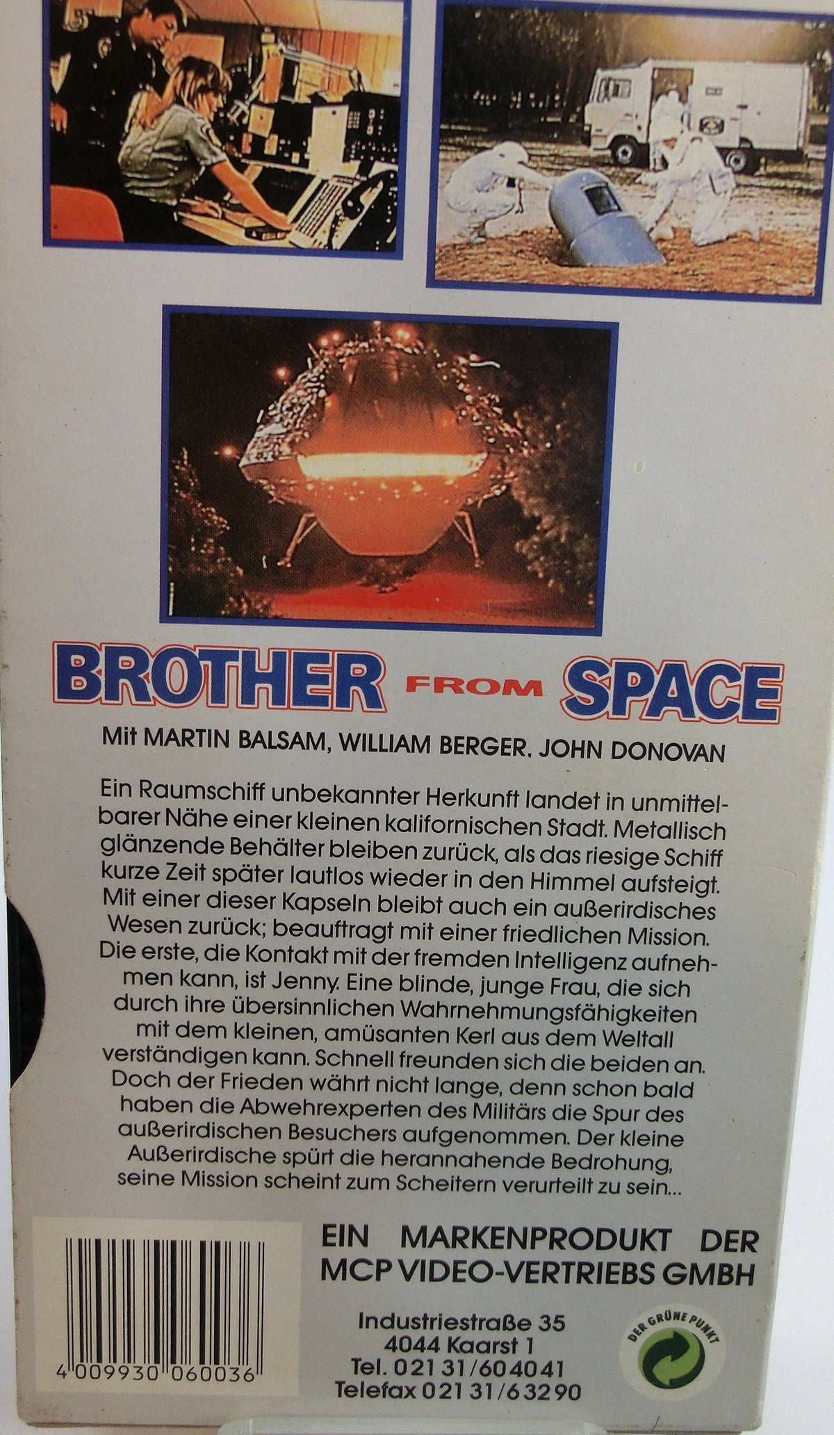 Brother from Space  VHS Tape