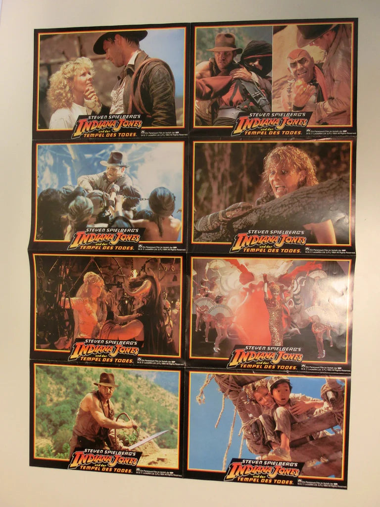 Indiana Jones und der Tempel des Todes kpl. Aushangfotosatz (24)