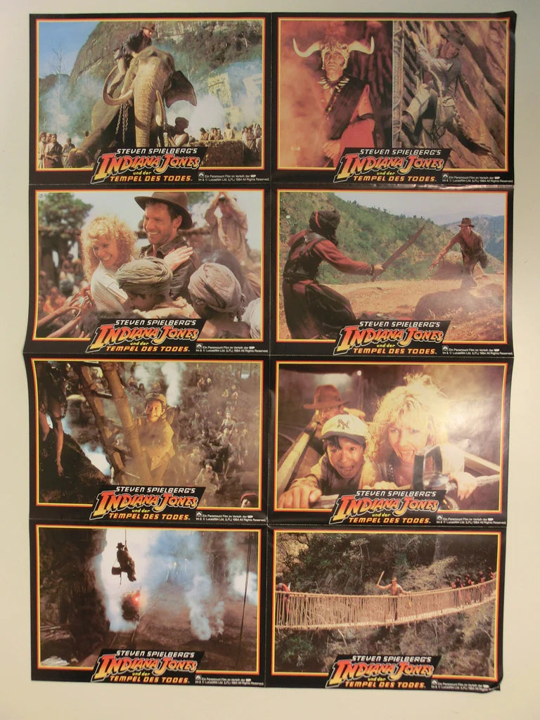 Indiana Jones und der Tempel des Todes kpl. Aushangfotosatz (24)