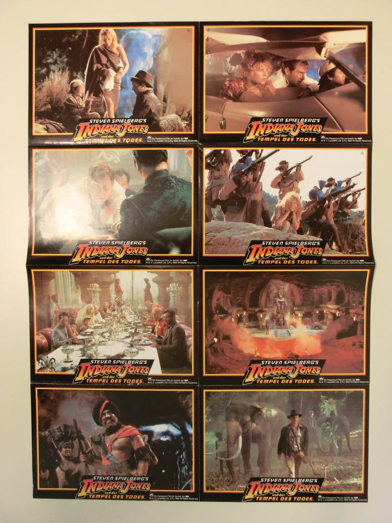 Indiana Jones und der Tempel des Todes kpl. Aushangfotosatz (24)