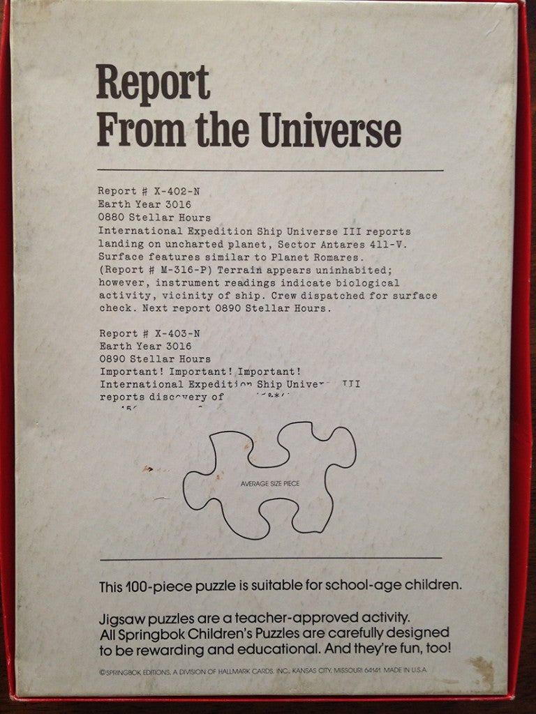 Report from the Universe Puzzle / kpl., 100 Teile, 48 x 35 cm
