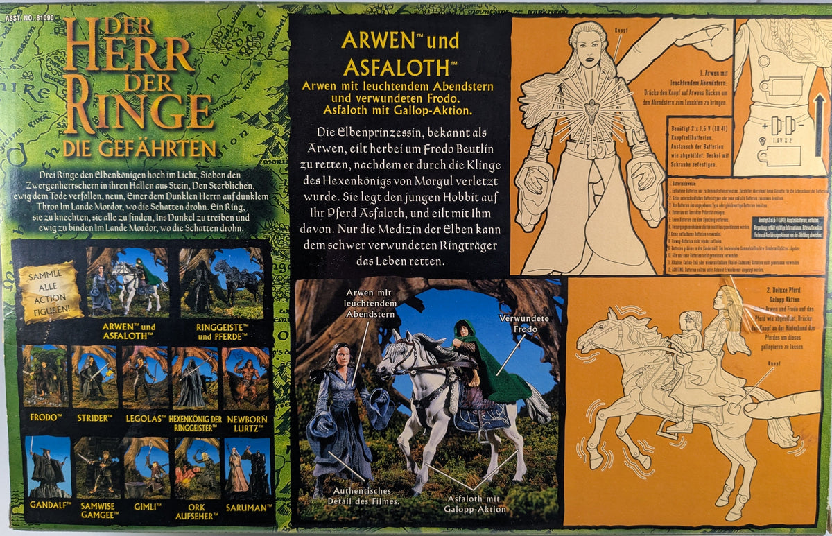 Arwen, Asfaloth und Frodo Die Gefährten LotR Toy Biz 2001